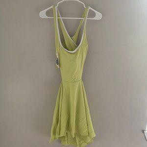 Tennis Green Athletic Sports Dress w/ Open Back
